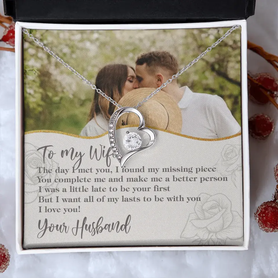 Personalized Valentine Gifts - The Day I Met You, I Found My Missing Piece Personalized Necklace - Image 31