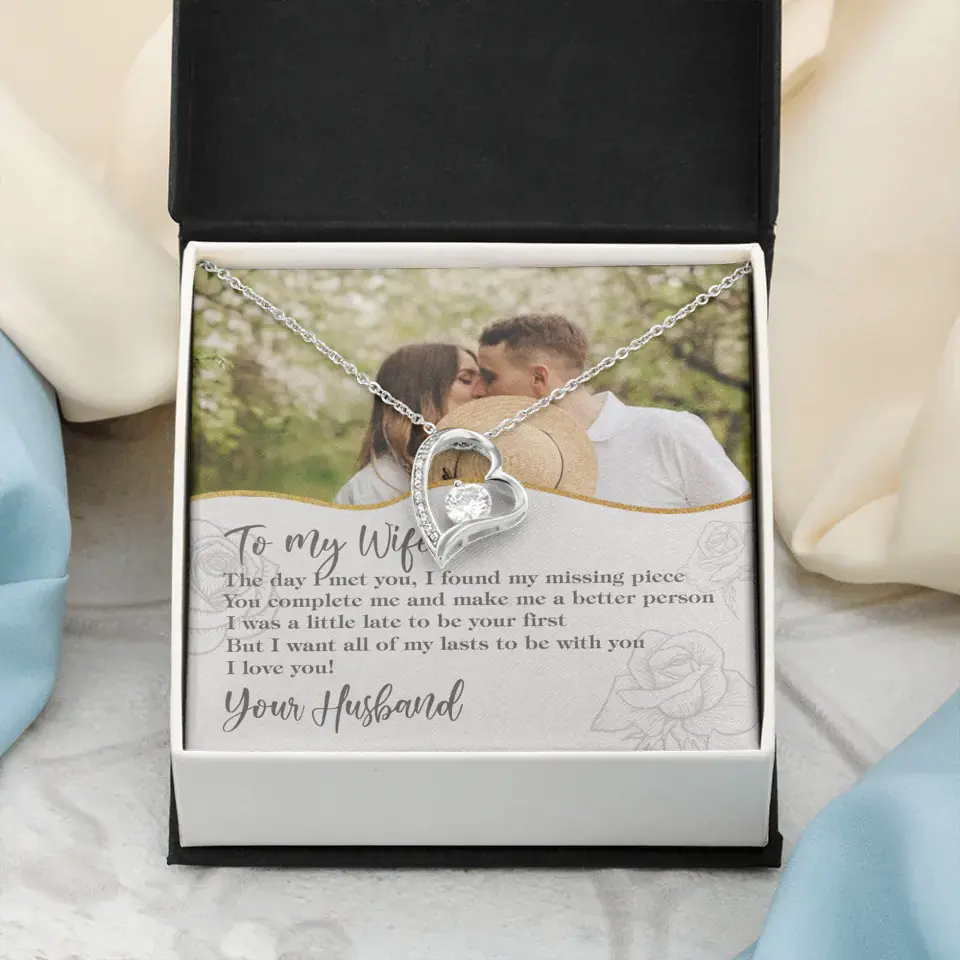 Personalized Valentine Gifts - The Day I Met You, I Found My Missing Piece Personalized Necklace - Image 33