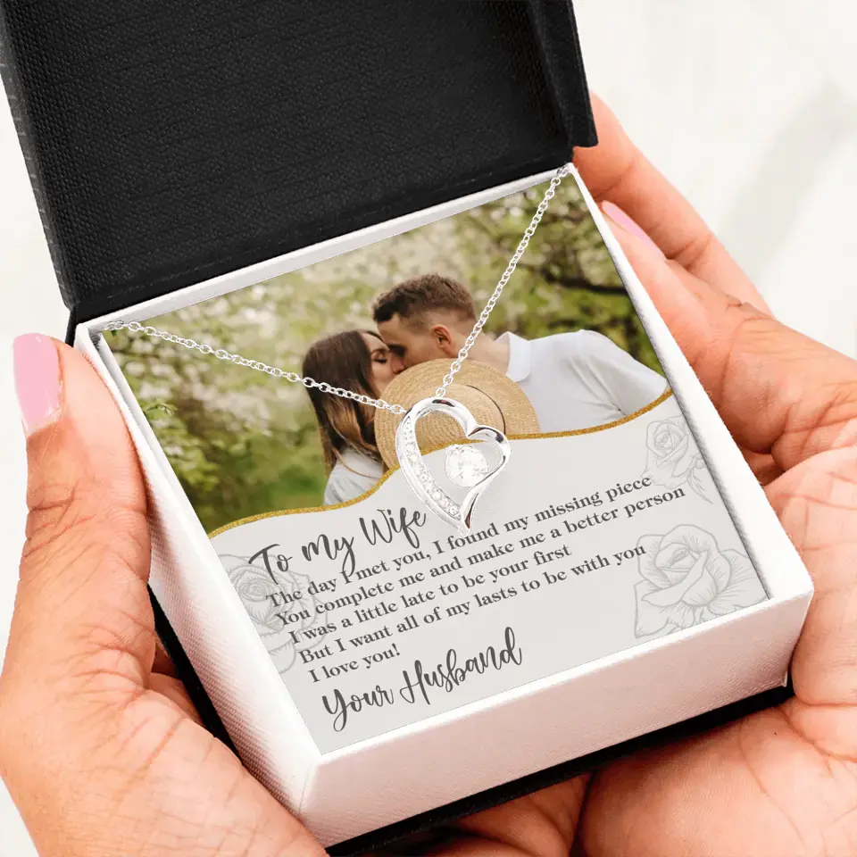 Personalized Valentine Gifts - The Day I Met You, I Found My Missing Piece Personalized Necklace - Image 34