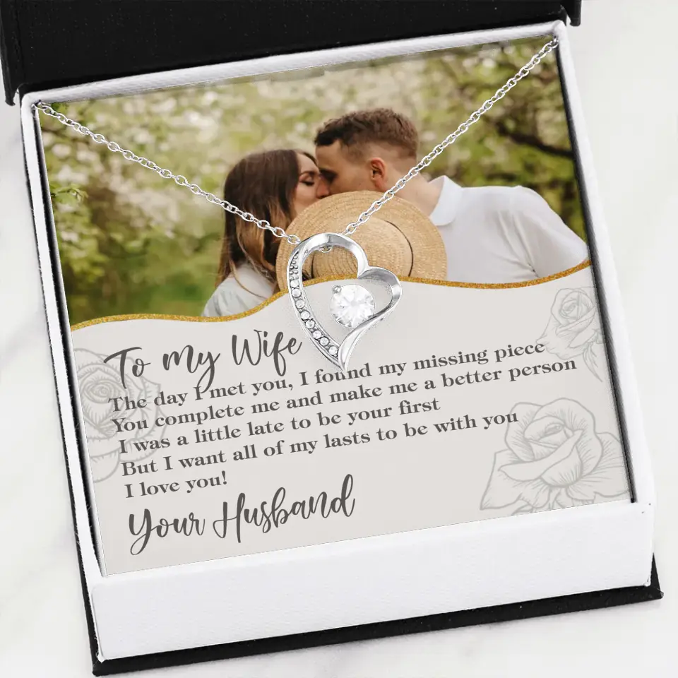 Personalized Valentine Gifts - The Day I Met You, I Found My Missing Piece Personalized Necklace - Image 35
