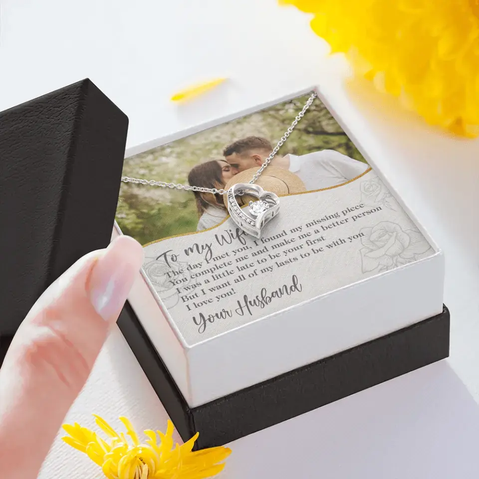 Personalized Valentine Gifts - The Day I Met You, I Found My Missing Piece Personalized Necklace - Image 36