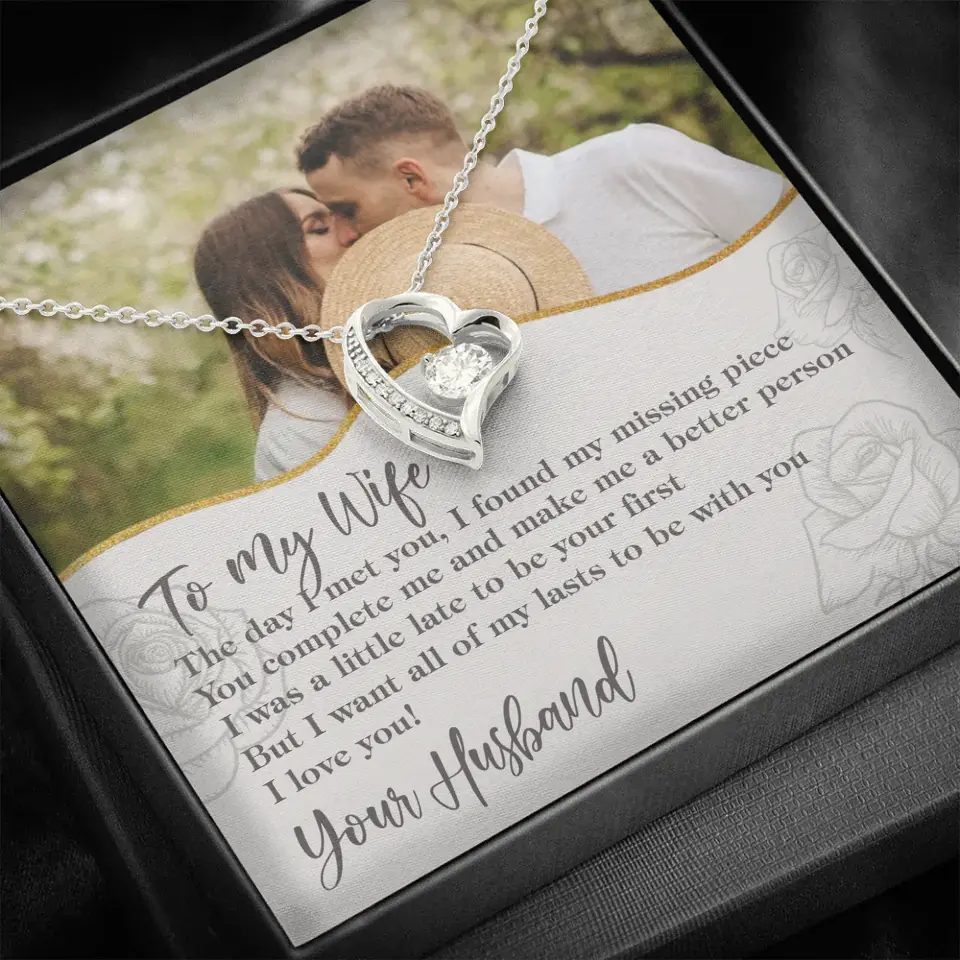 Personalized Valentine Gifts - The Day I Met You, I Found My Missing Piece Personalized Necklace - Image 37