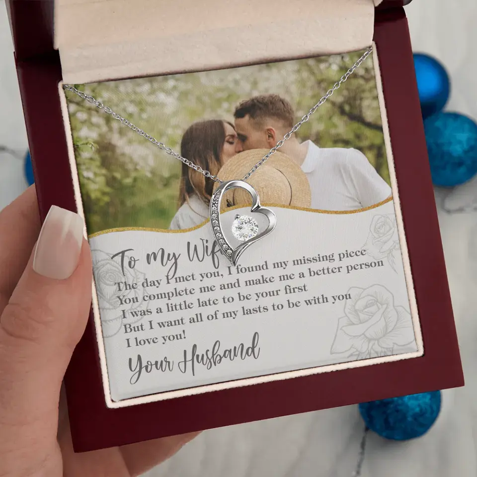 Personalized Valentine Gifts - The Day I Met You, I Found My Missing Piece Personalized Necklace - Image 39