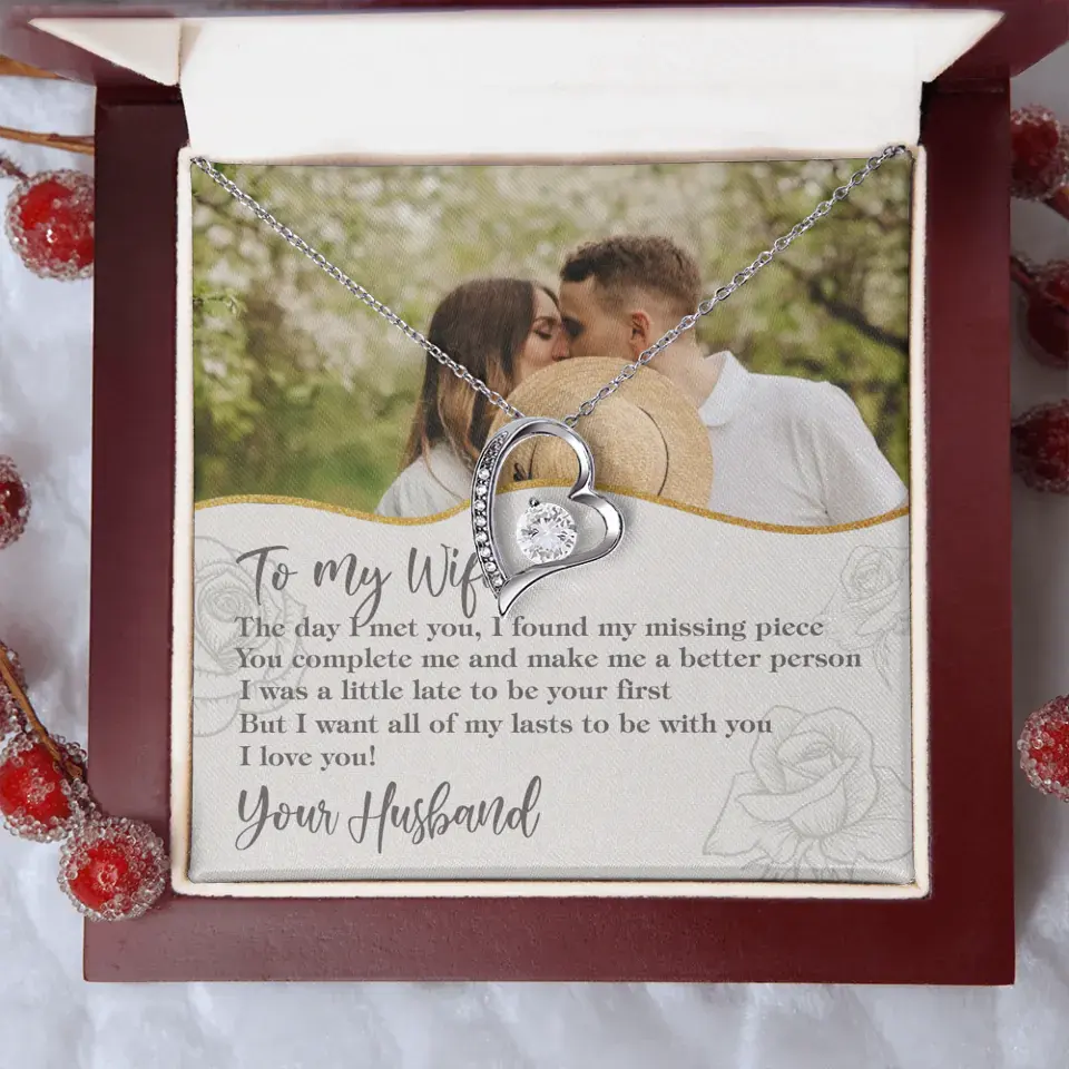 Personalized Valentine Gifts - The Day I Met You, I Found My Missing Piece Personalized Necklace - Image 41