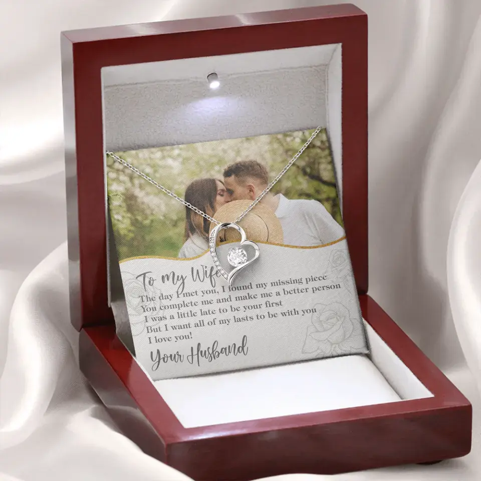 Personalized Valentine Gifts - The Day I Met You, I Found My Missing Piece Personalized Necklace - Image 43