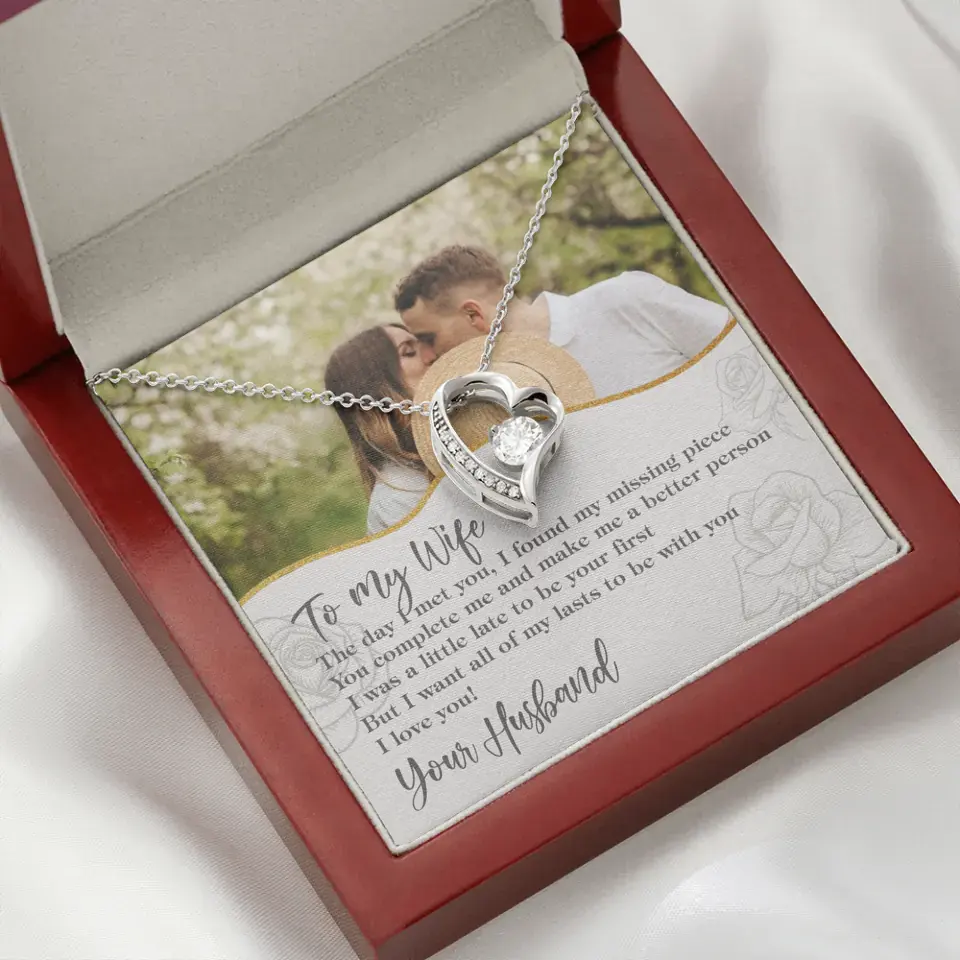 Personalized Valentine Gifts - The Day I Met You, I Found My Missing Piece Personalized Necklace - Image 44