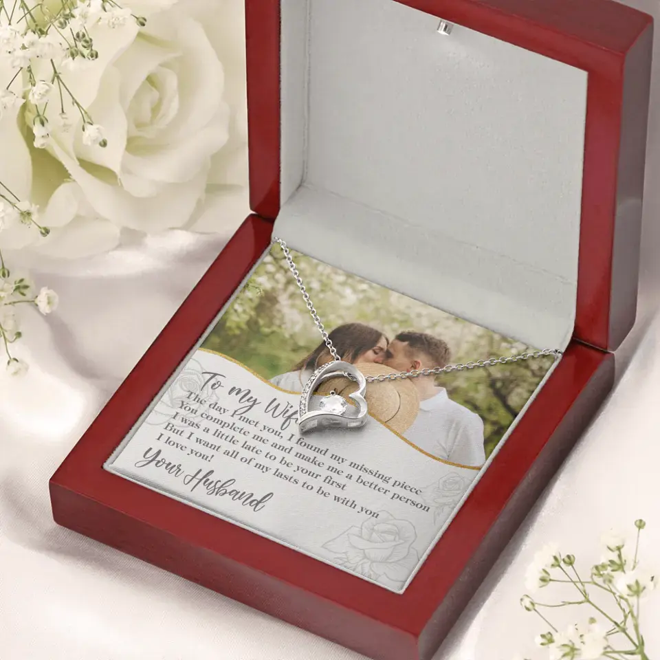 Personalized Valentine Gifts - The Day I Met You, I Found My Missing Piece Personalized Necklace - Image 47
