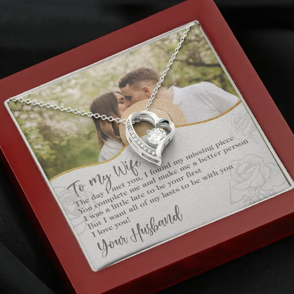 Personalized Valentine Gifts - The Day I Met You, I Found My Missing Piece Personalized Necklace - Image 48
