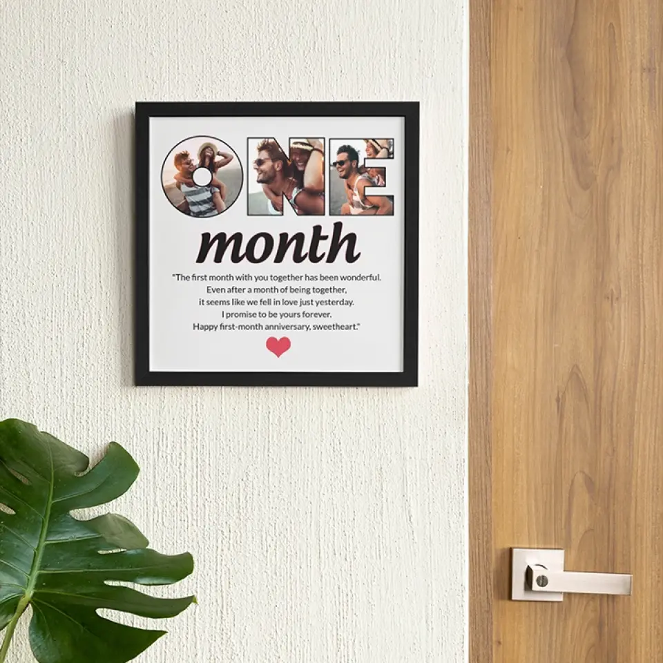 The First Month With You Together Has Been Wonderful - Personalized Canvas - 1 Month Anniversary Gift For Couple - Image 10