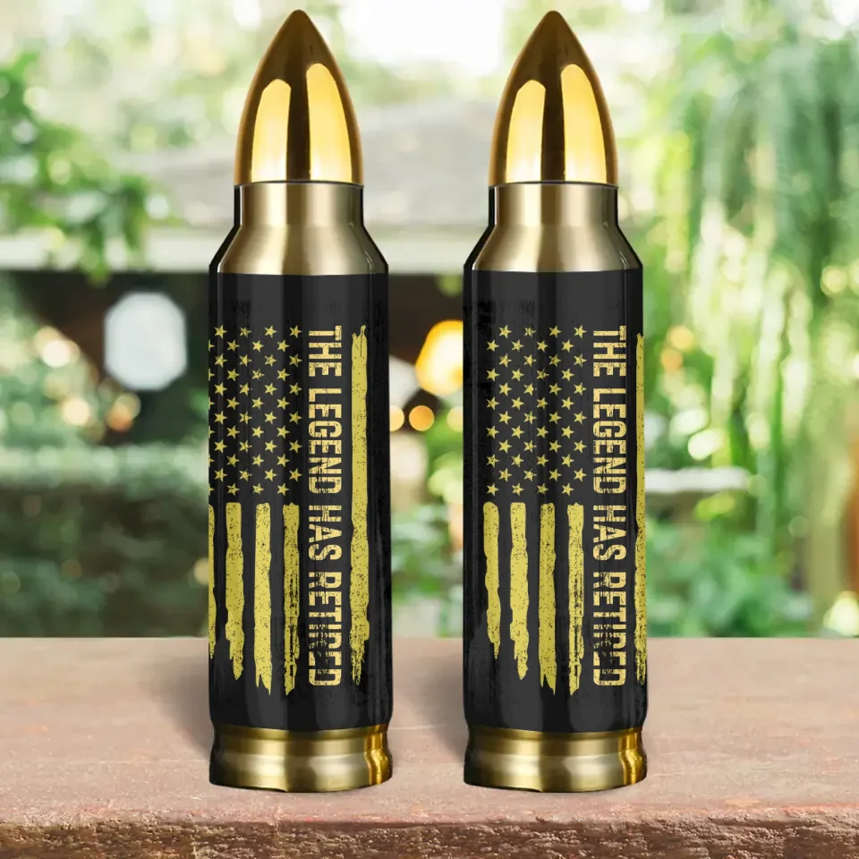 The Legend Has Retired - Personalized Bullet Tumbler - Gift For Retirement - Image 3
