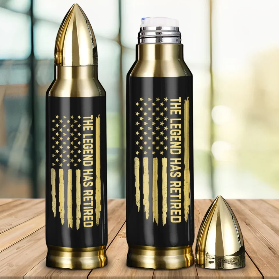 The Legend Has Retired - Personalized Bullet Tumbler - Gift For Retirement - Image 4