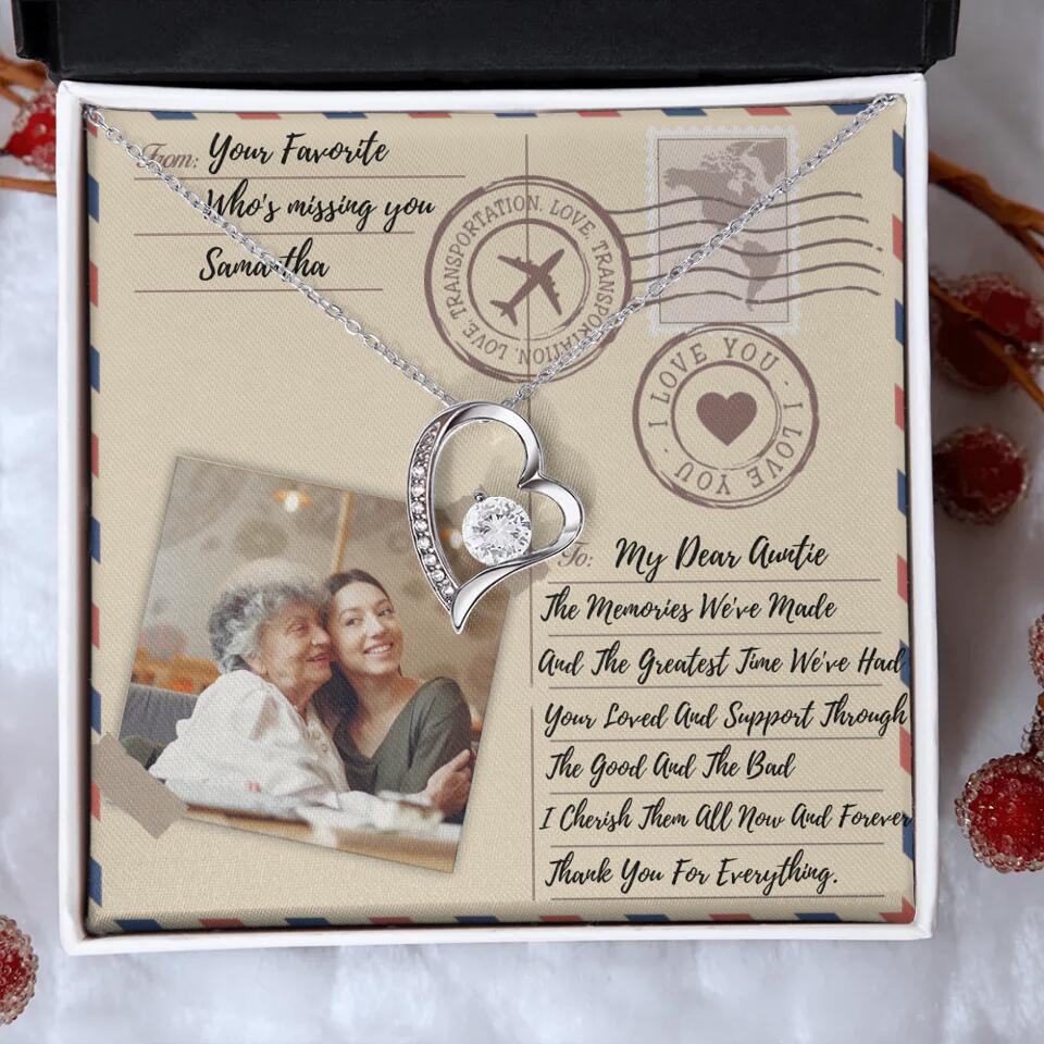 The Letter The Memories We've Made Custom Necklace Gifts For Mom Grandma Aunt - Image 11