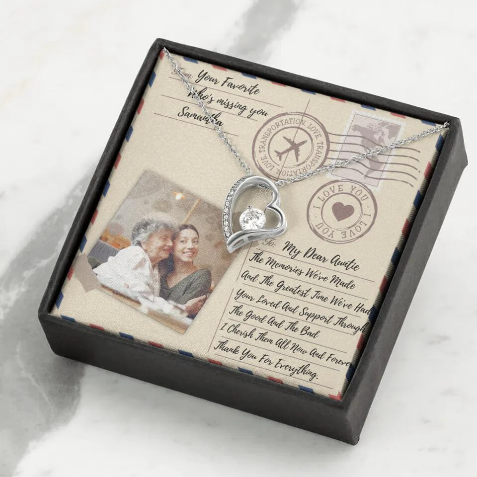 The Letter The Memories We've Made Custom Necklace Gifts For Mom Grandma Aunt - Image 12