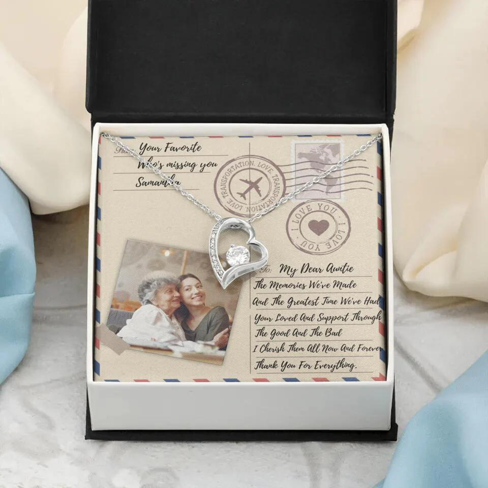 The Letter The Memories We've Made Custom Necklace Gifts For Mom Grandma Aunt - Image 13