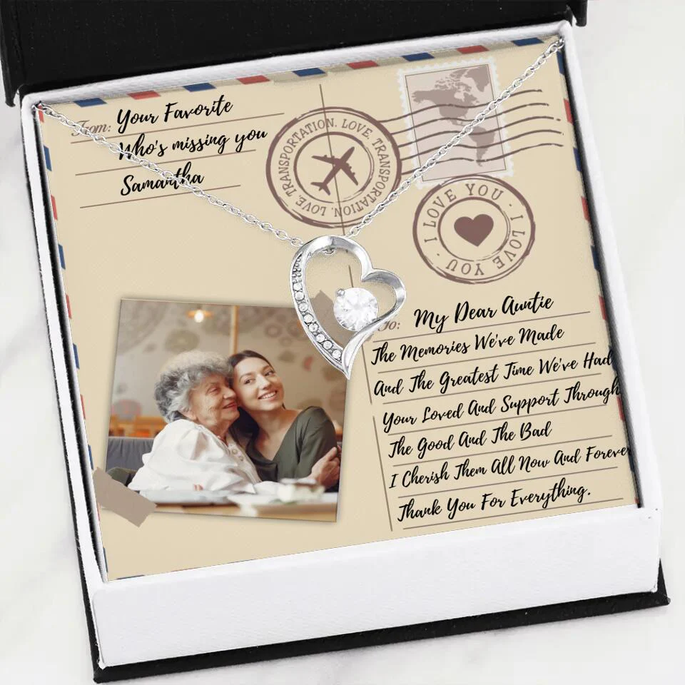 The Letter The Memories We've Made Custom Necklace Gifts For Mom Grandma Aunt - Image 14