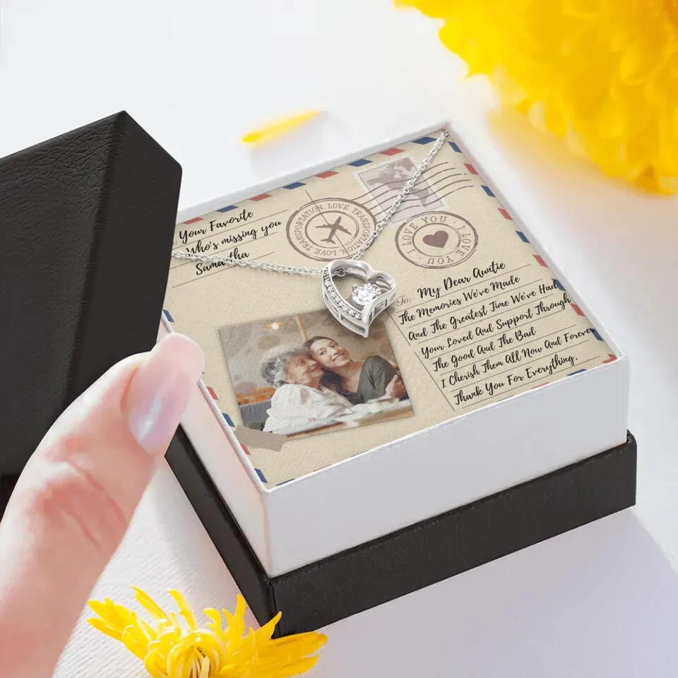 The Letter The Memories We've Made Custom Necklace Gifts For Mom Grandma Aunt - Image 15