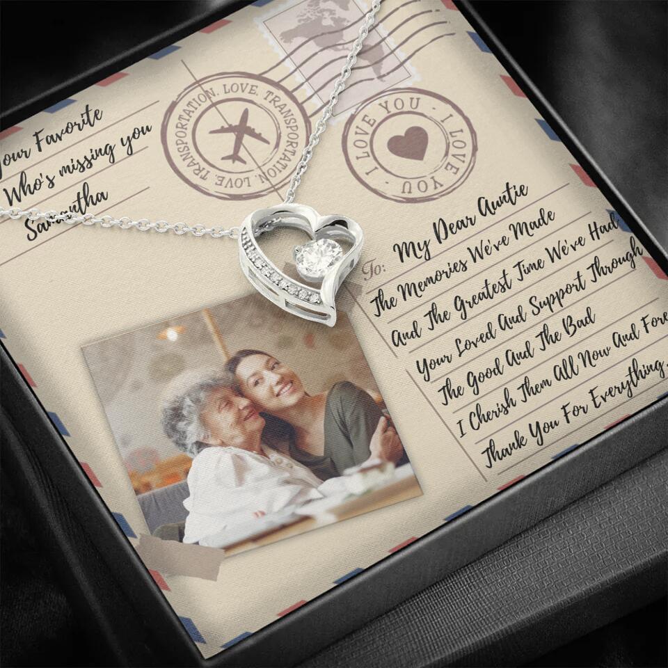 The Letter The Memories We've Made Custom Necklace Gifts For Mom Grandma Aunt - Image 16