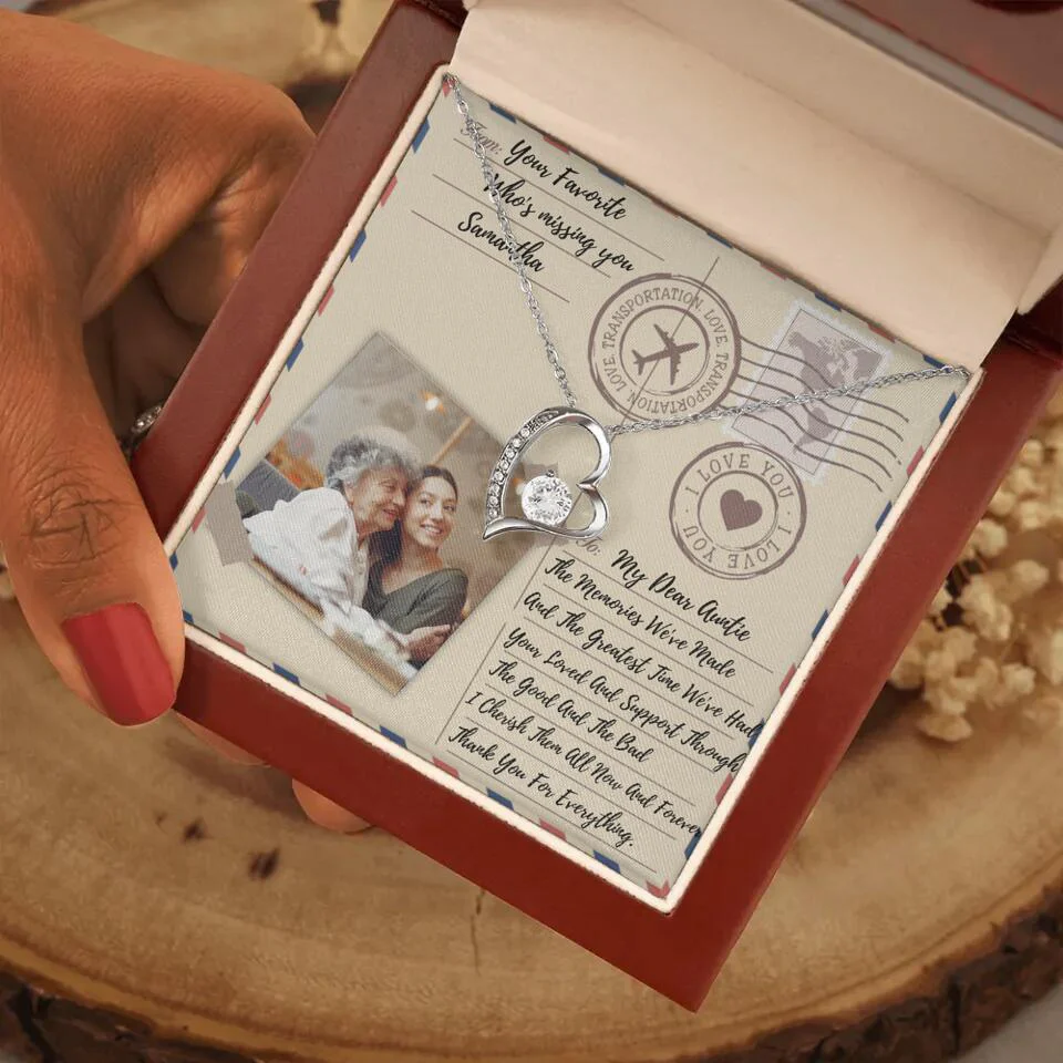 The Letter The Memories We've Made Custom Necklace Gifts For Mom Grandma Aunt - Image 17