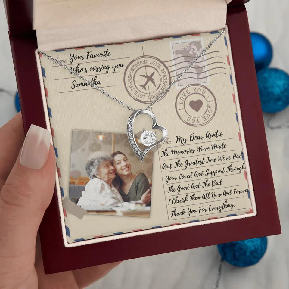 The Letter The Memories We've Made Custom Necklace Gifts For Mom Grandma Aunt - Image 18