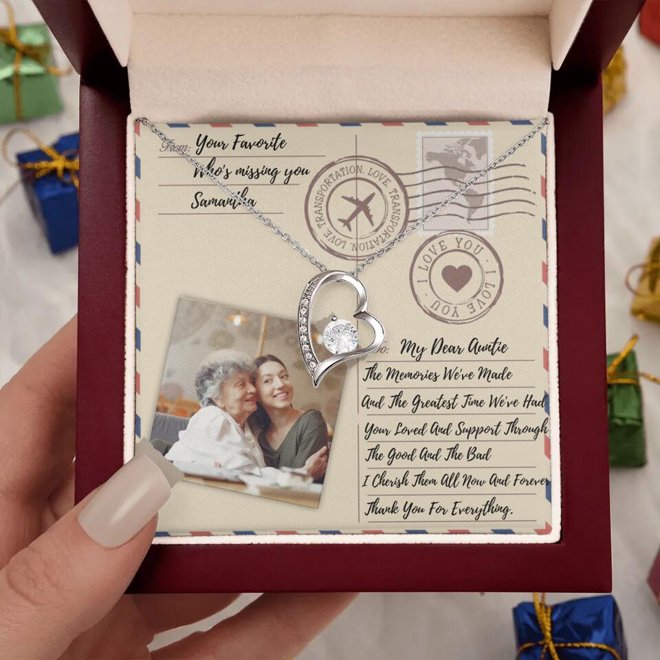 The Letter The Memories We've Made Custom Necklace Gifts For Mom Grandma Aunt - Image 19