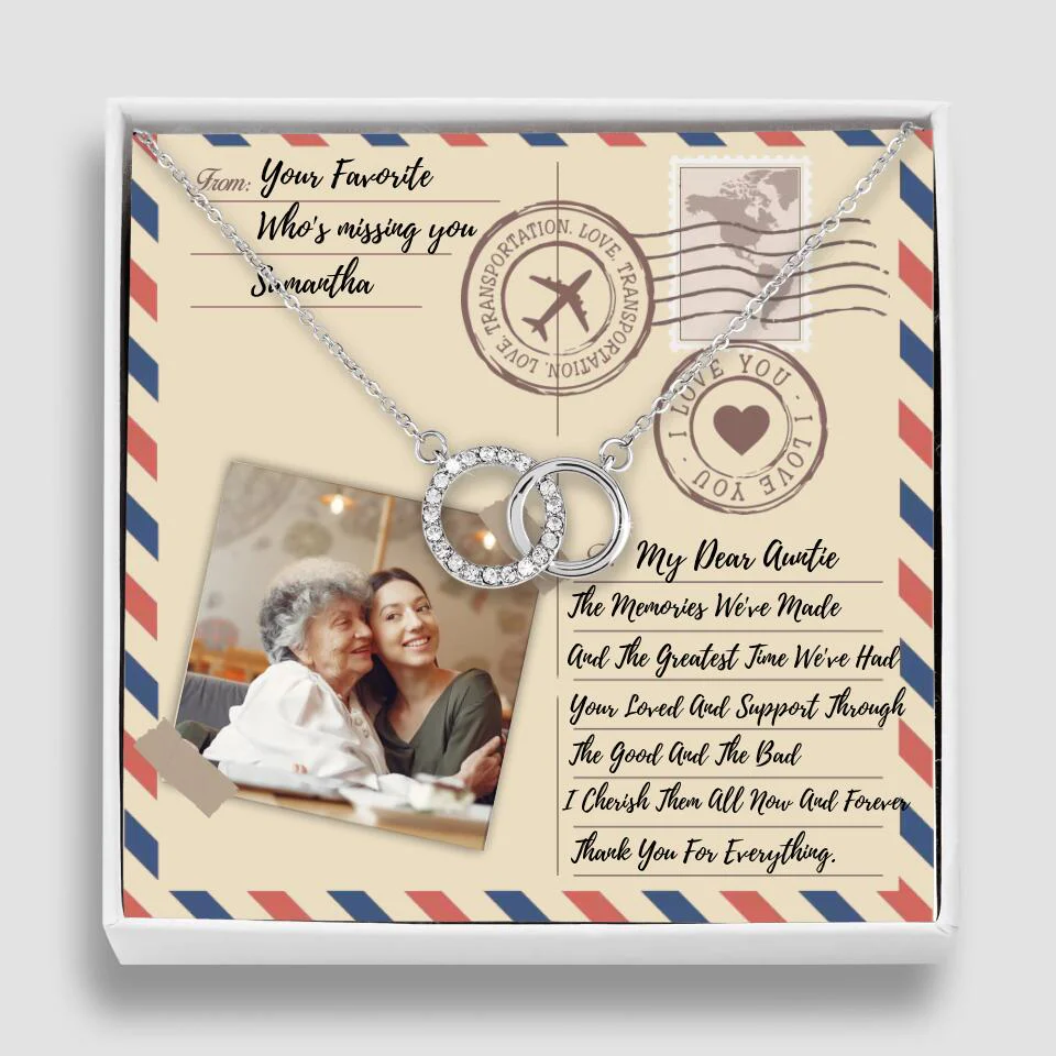 The Letter The Memories We've Made Custom Necklace Gifts For Mom Grandma Aunt - Image 2