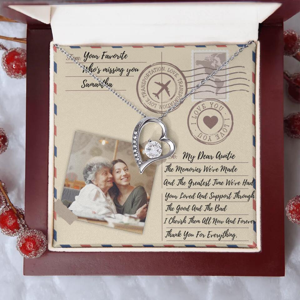 The Letter The Memories We've Made Custom Necklace Gifts For Mom Grandma Aunt - Image 20