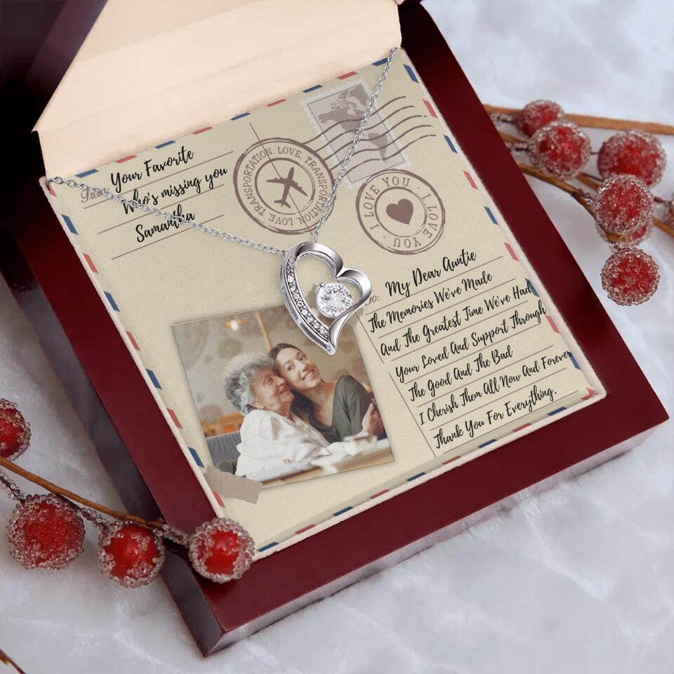 The Letter The Memories We've Made Custom Necklace Gifts For Mom Grandma Aunt - Image 21