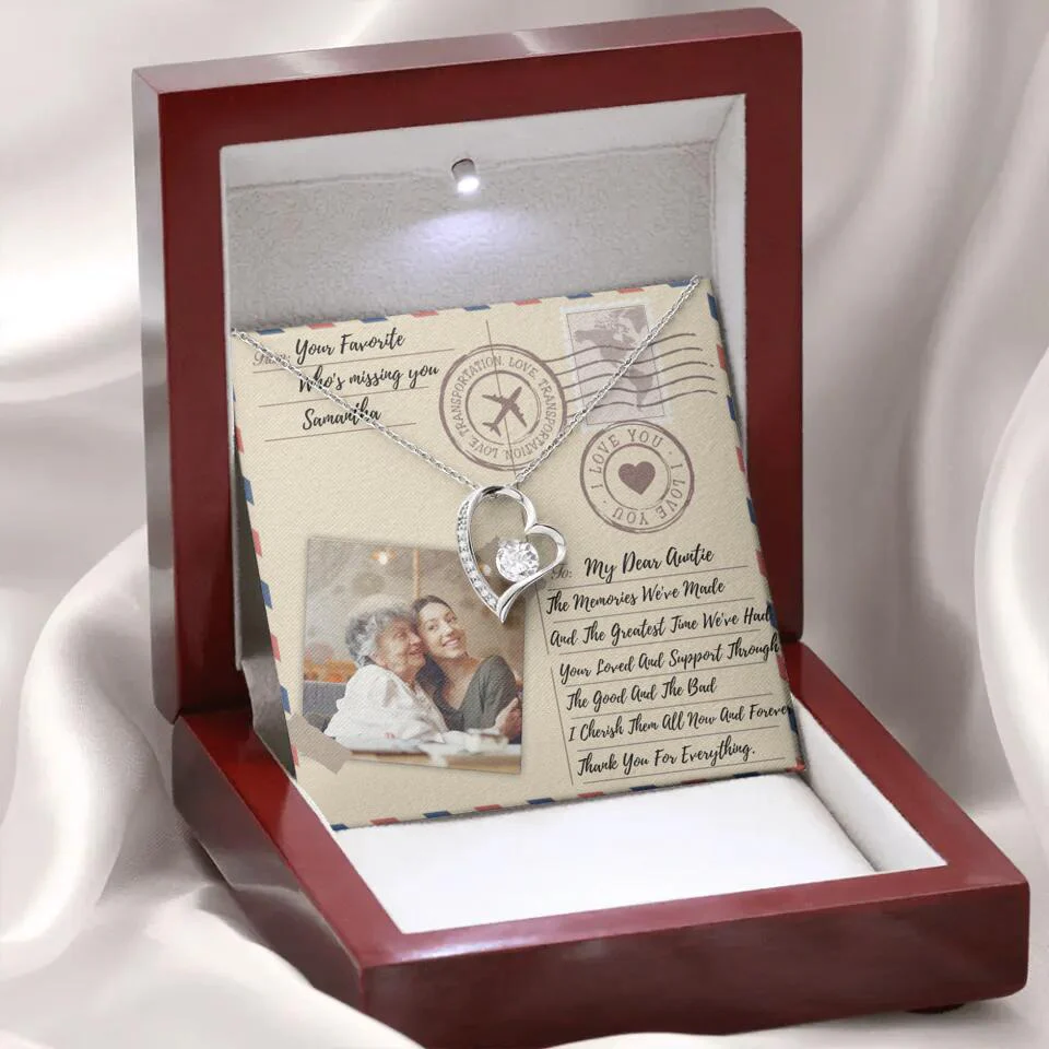 The Letter The Memories We've Made Custom Necklace Gifts For Mom Grandma Aunt - Image 22