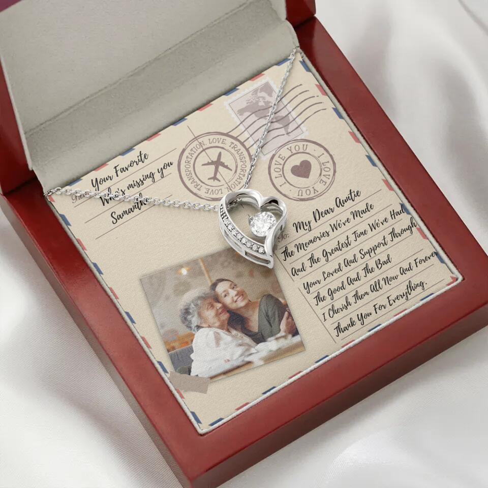 The Letter The Memories We've Made Custom Necklace Gifts For Mom Grandma Aunt - Image 23