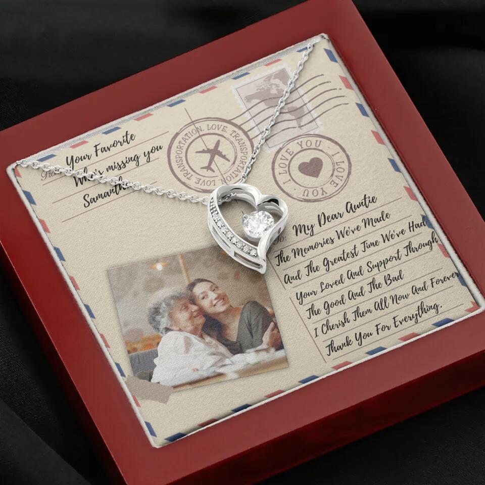The Letter The Memories We've Made Custom Necklace Gifts For Mom Grandma Aunt - Image 27