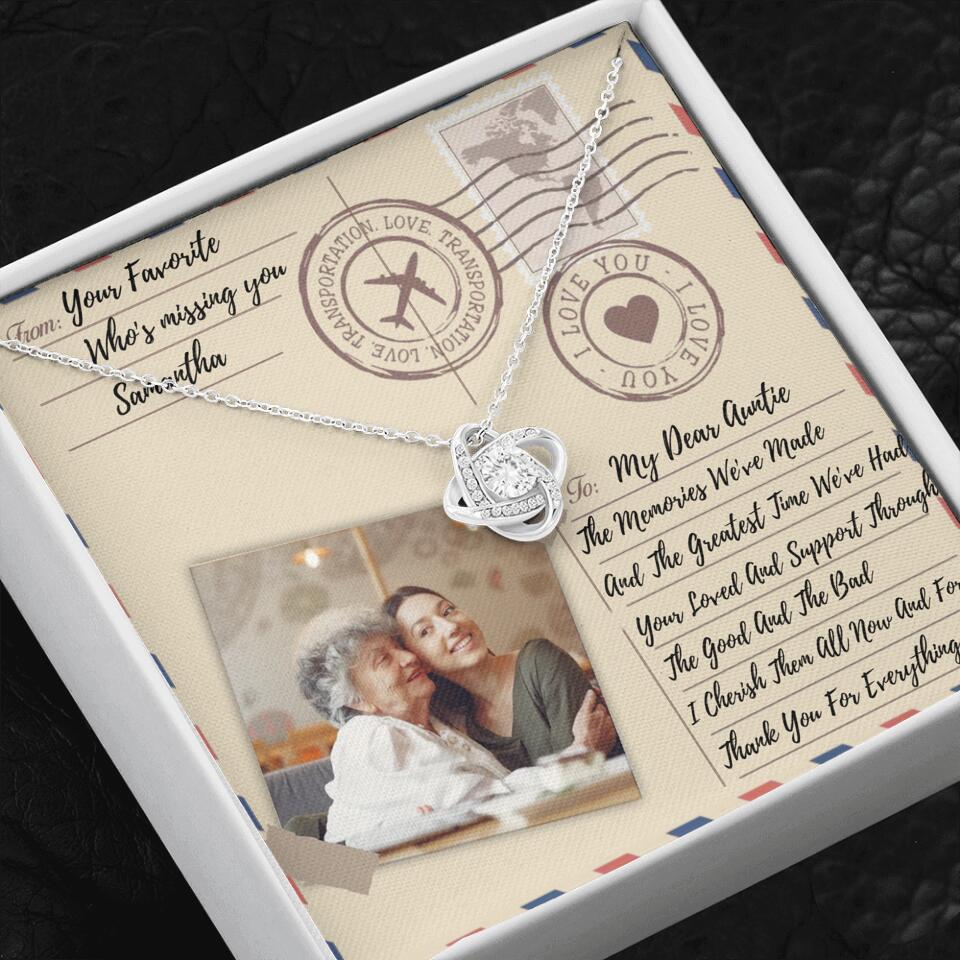The Letter The Memories We've Made Custom Necklace Gifts For Mom Grandma Aunt - Image 29