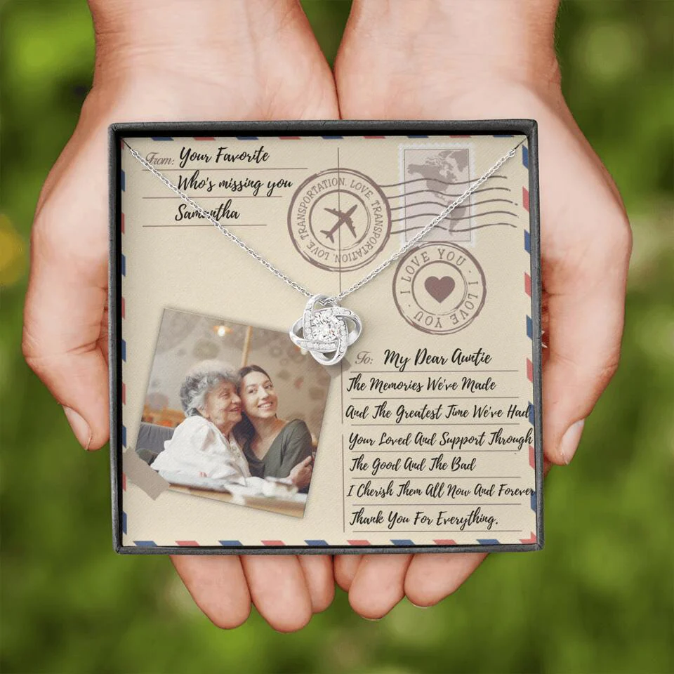 The Letter The Memories We've Made Custom Necklace Gifts For Mom Grandma Aunt - Image 30