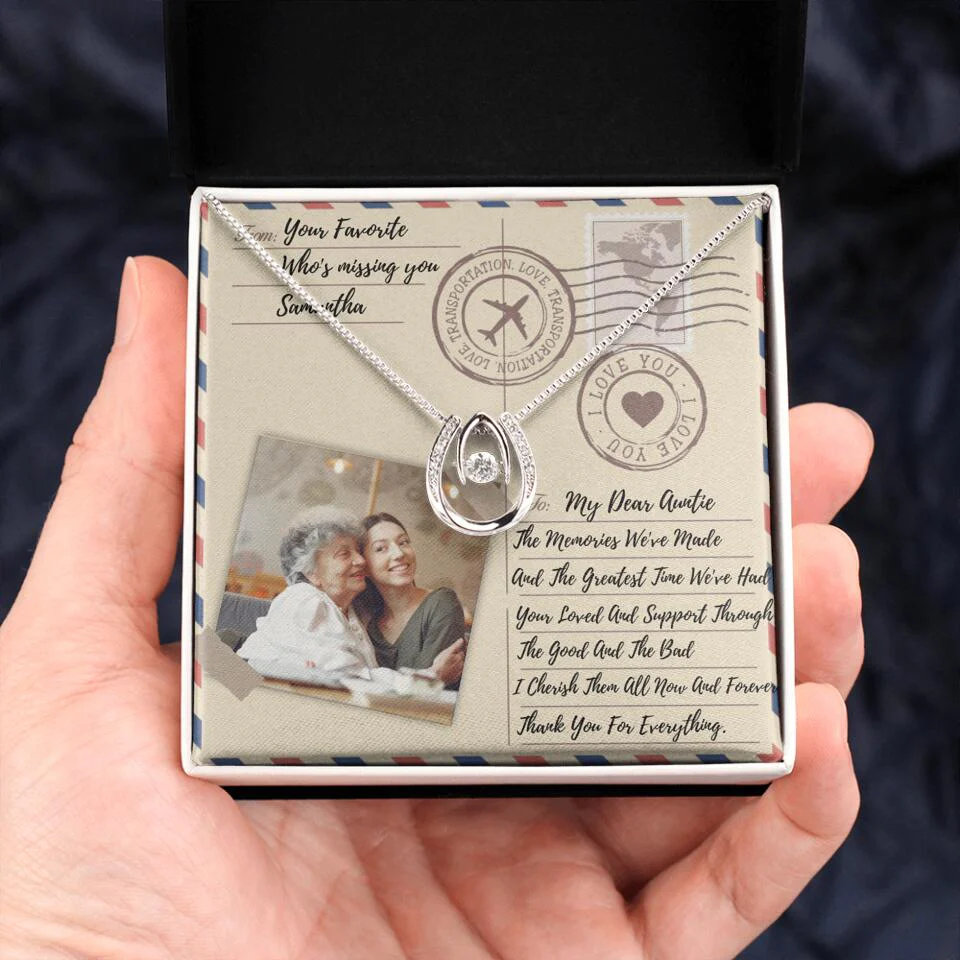 The Letter The Memories We've Made Custom Necklace Gifts For Mom Grandma Aunt - Image 44
