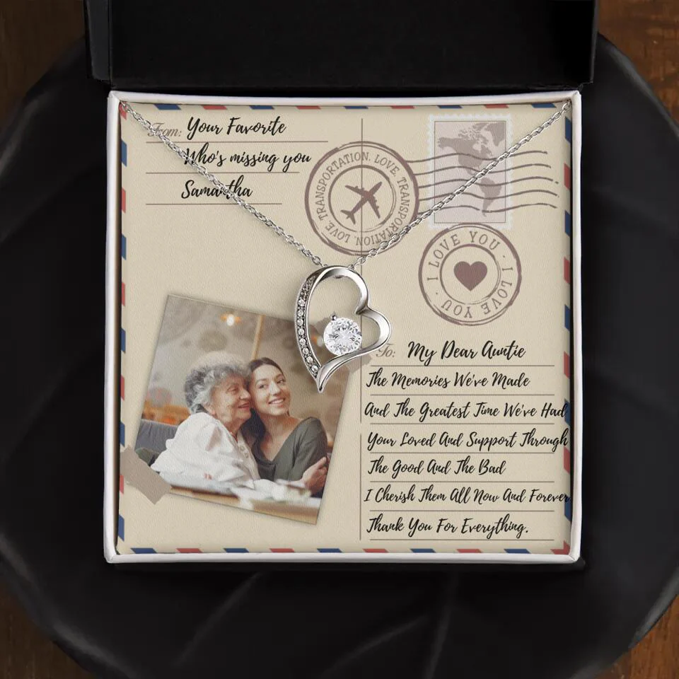 The Letter The Memories We've Made Custom Necklace Gifts For Mom Grandma Aunt - Image 7