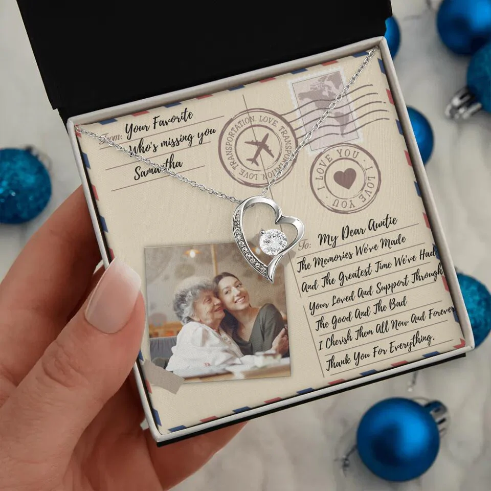 The Letter The Memories We've Made Custom Necklace Gifts For Mom Grandma Aunt - Image 8
