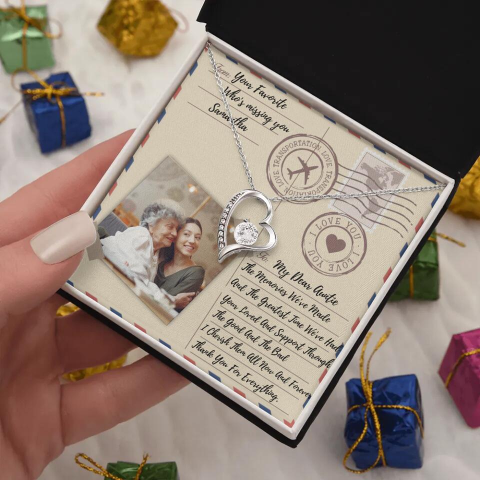 The Letter The Memories We've Made Custom Necklace Gifts For Mom Grandma Aunt - Image 9