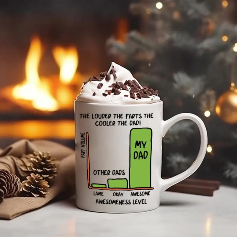 The Louder The Farts The Cooler The Dad White Mug Funny Father's Day Gifts - Image 2