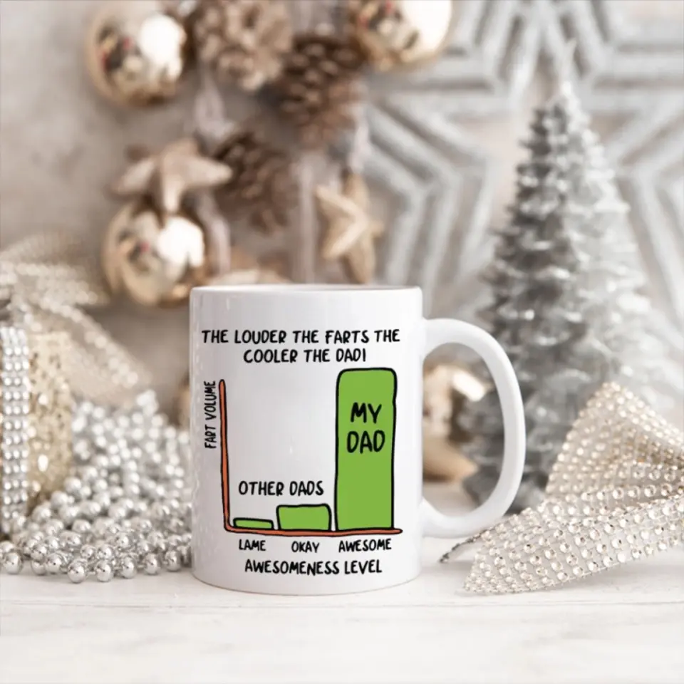 The Louder The Farts The Cooler The Dad White Mug Funny Father's Day Gifts - Image 6