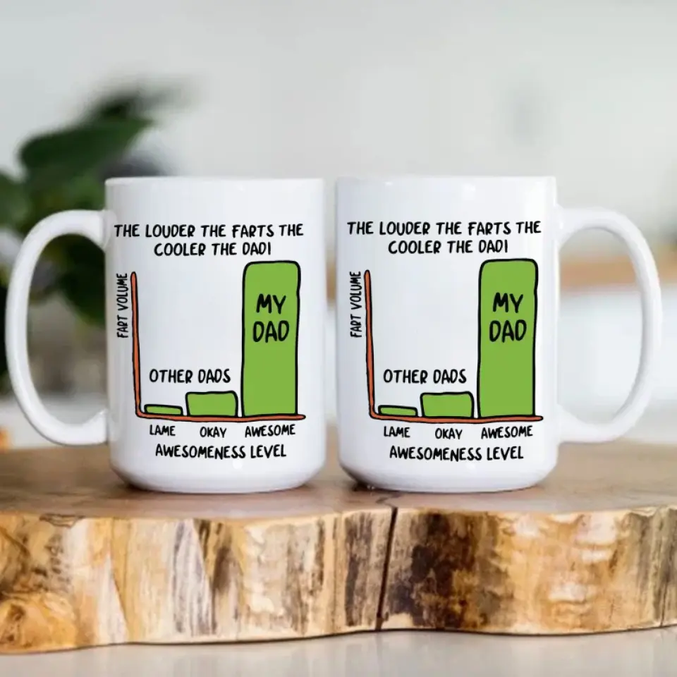 The Louder The Farts The Cooler The Dad White Mug Funny Father's Day Gifts - Image 7