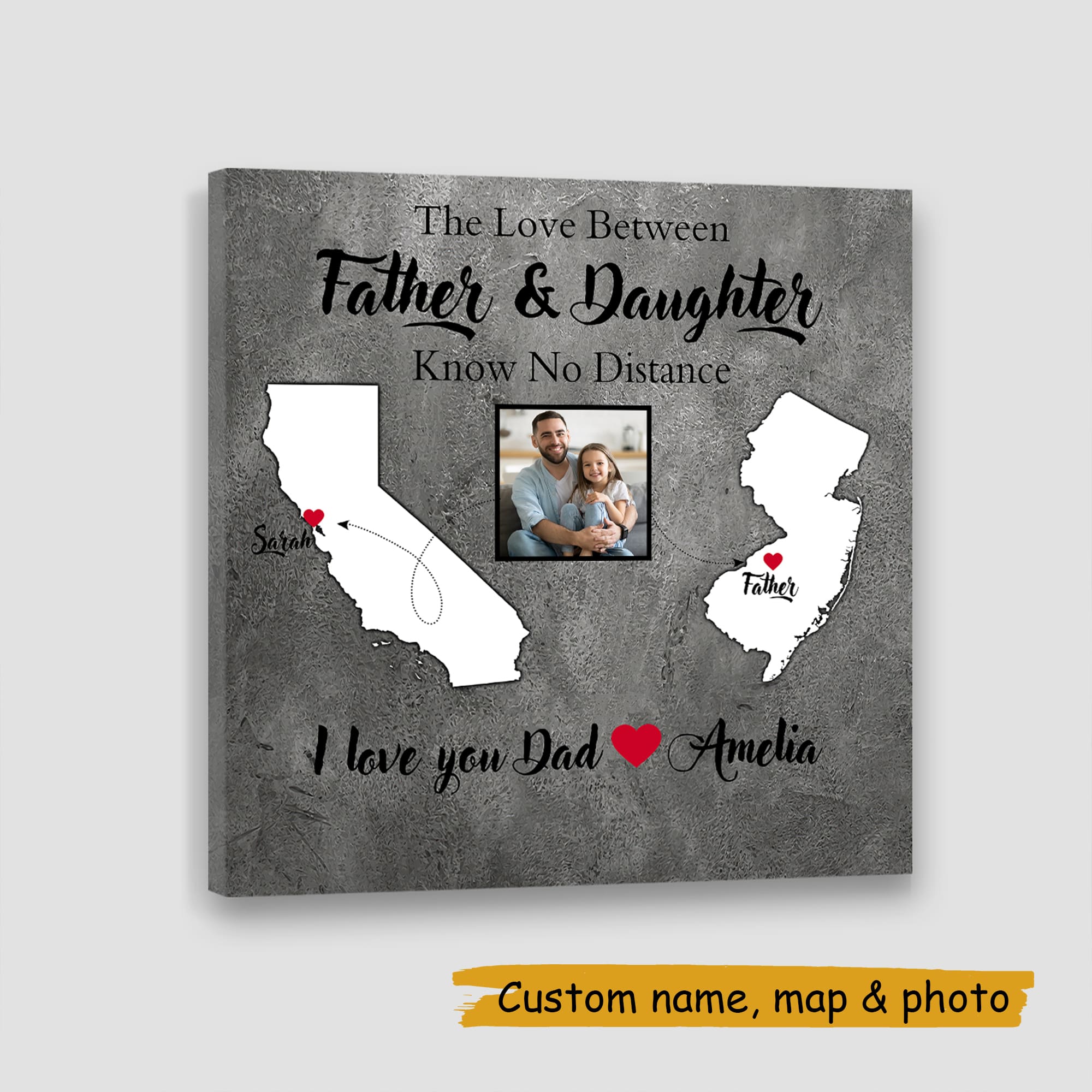 The Love Between Father And Daughter Custom Canvas Poster Anniversary Gift - Image 3