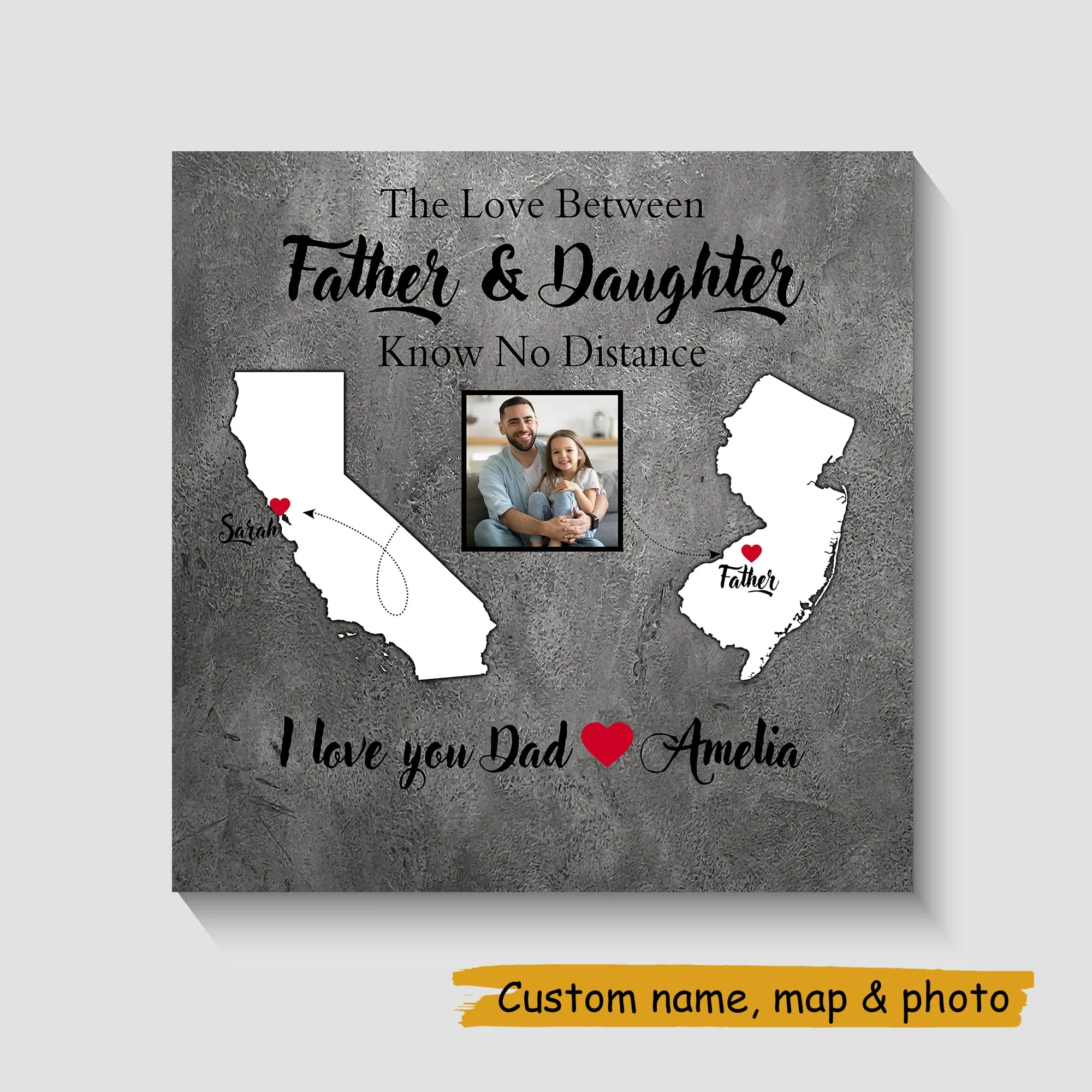 The Love Between Father And Daughter Custom Canvas Poster Anniversary Gift - Image 4