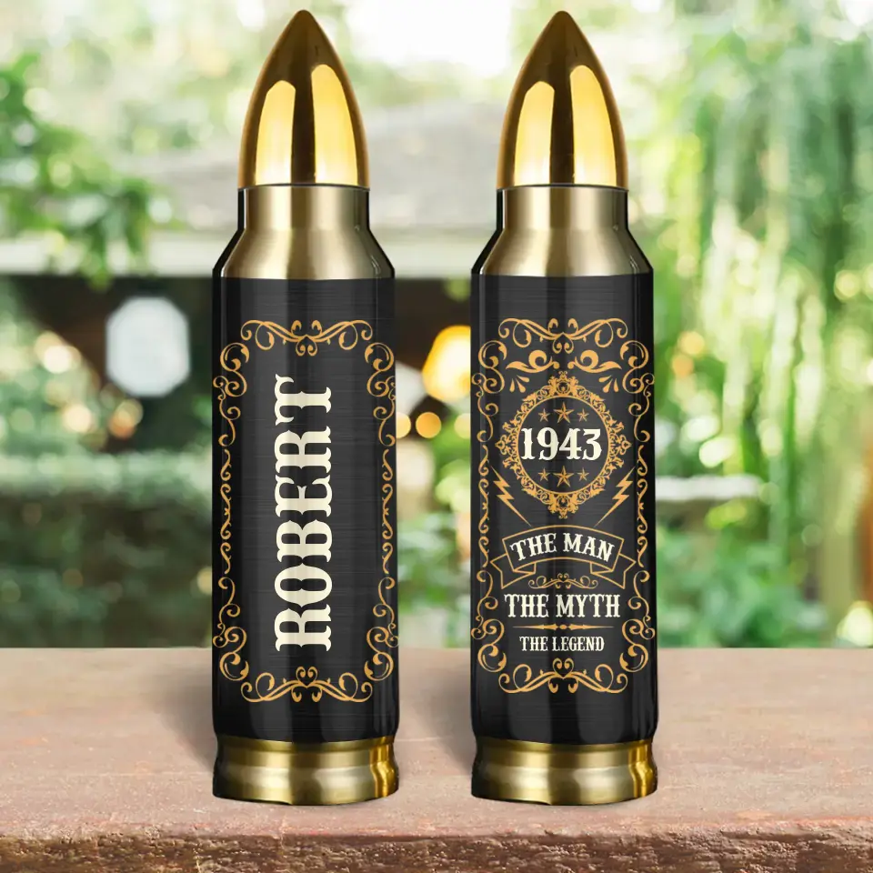 The Man The Myth The Legend - Personalized Bullet Tumbler - Image 3