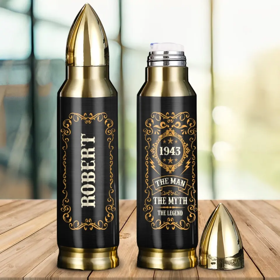The Man The Myth The Legend - Personalized Bullet Tumbler - Image 5
