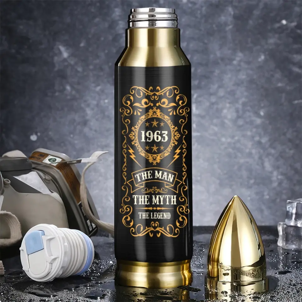 The Man The Myth The Legend - Personalized Bullet Tumbler - Image 6
