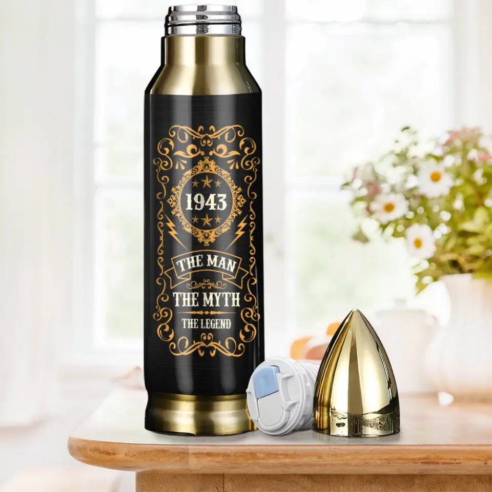 The Man The Myth The Legend - Personalized Bullet Tumbler - Image 8