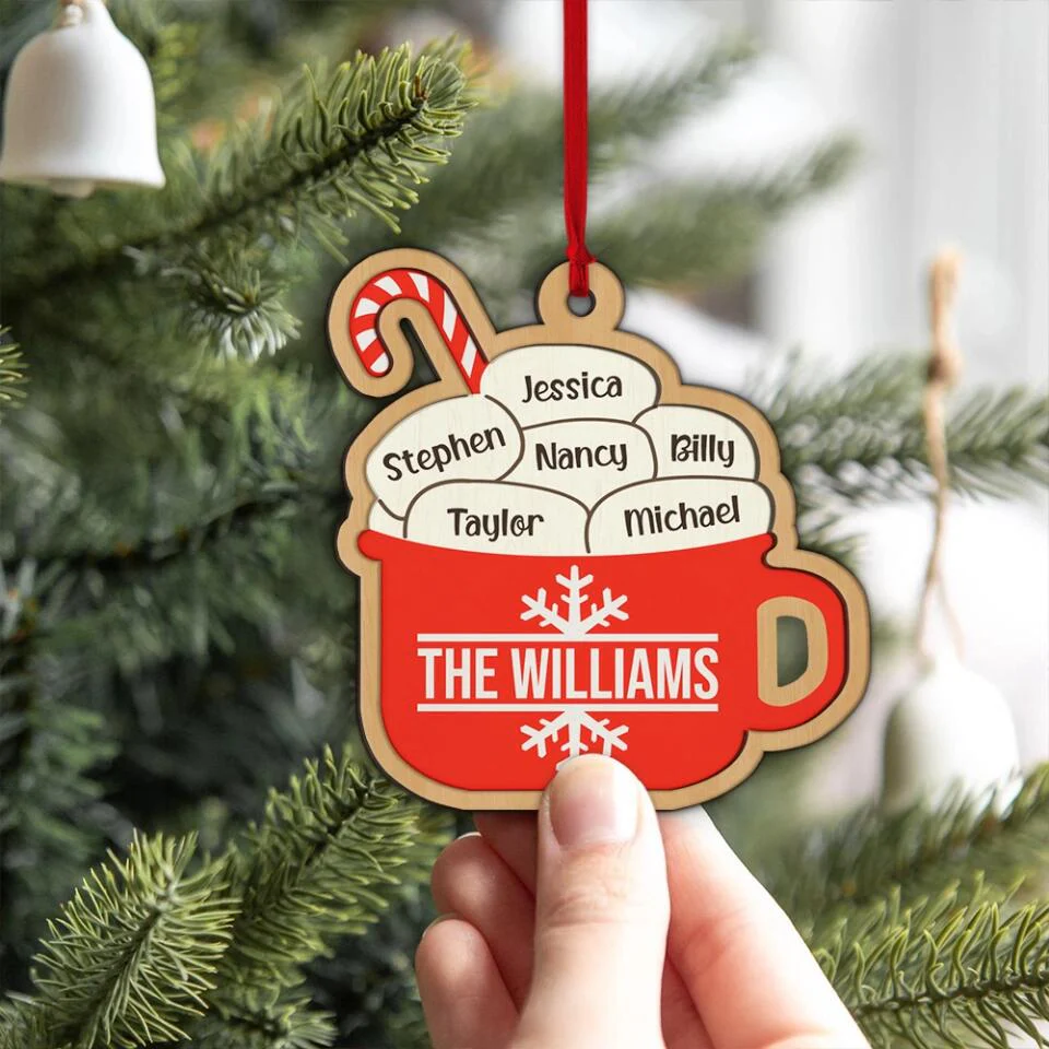The Marshmallow Family Mug Custom Ornament Christmas Gift For Family - Image 3