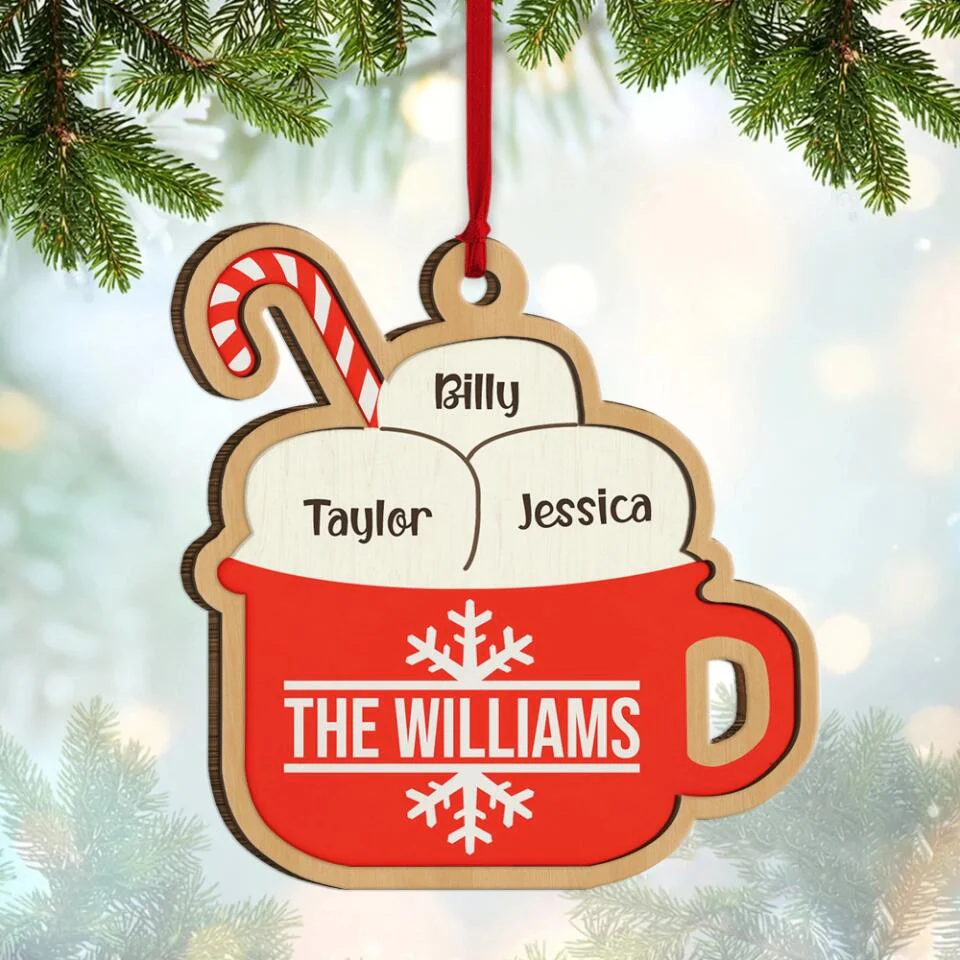 The Marshmallow Family Mug Custom Ornament Christmas Gift For Family - Image 4