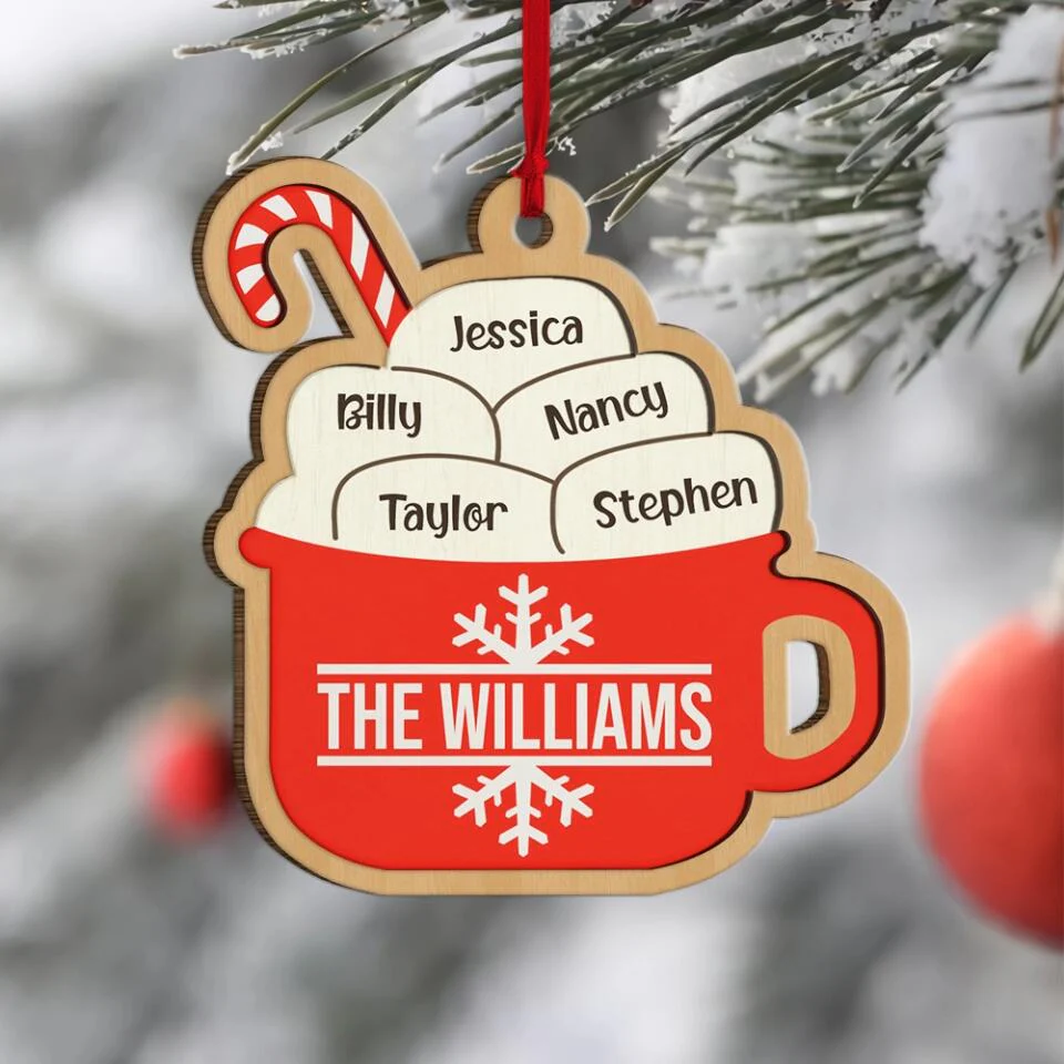 The Marshmallow Family Mug Custom Ornament Christmas Gift For Family - Image 6