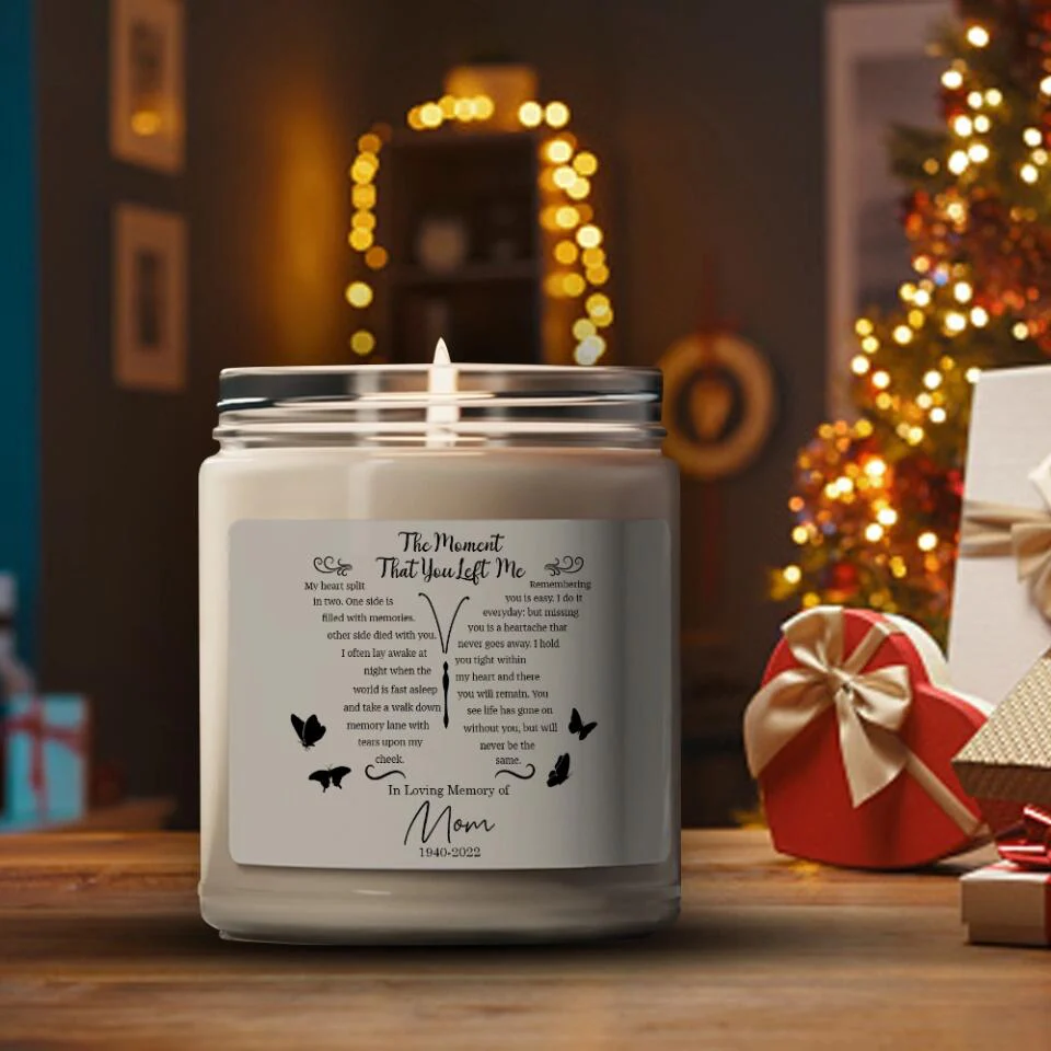 The Moment That You Left Me - Personalized Scented Candle - Memorial Gifts - Image 3