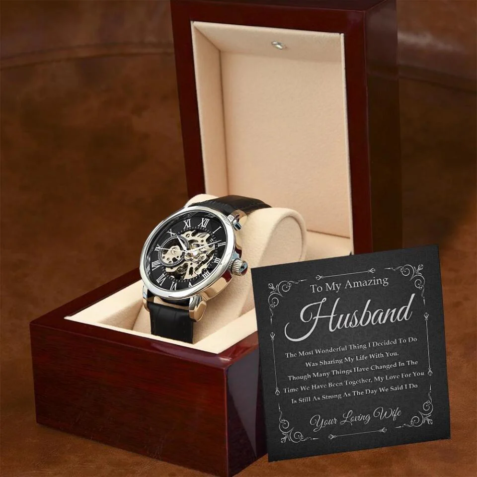 The Most Wonderful Thing I Decided Luxury Men's Watch With Message Card - Image 3